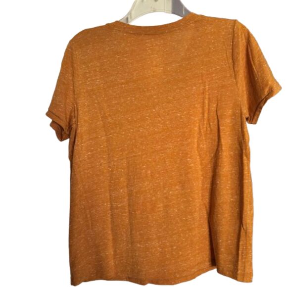 Sonoma Brassy Gold V Neck Woman's Size Med Fall T Shirt #B - Picture 2 of 3